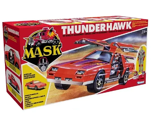 M.A.S.K THUNDERHAWK SPORTS CAR WITH MATT TRAKKER 9 CM